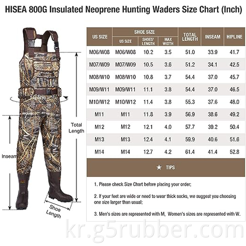 Hunting Waders Neoprene Chest Waders For Men With 800g Boots